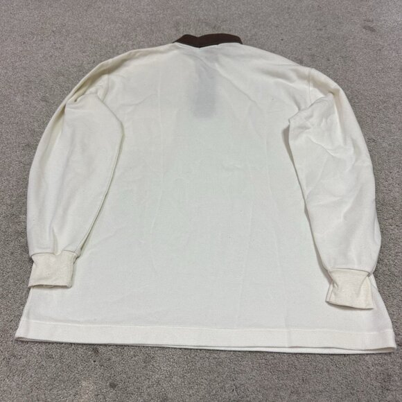 Bolle Polo Men’s Ivory Brown Long Sleeve Size Medium - Picture 10 of 10